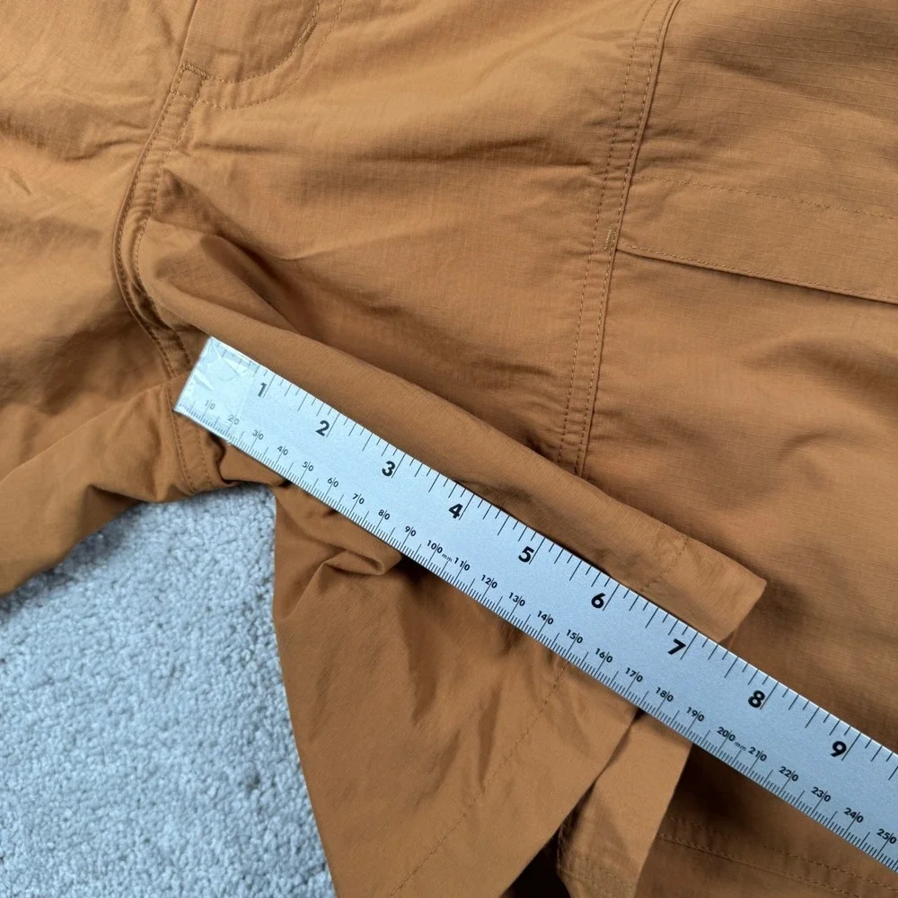 Eddie Bauer Mens XXL Shorts Brown Horizon Guide Cargo Hiking Belted 2XL